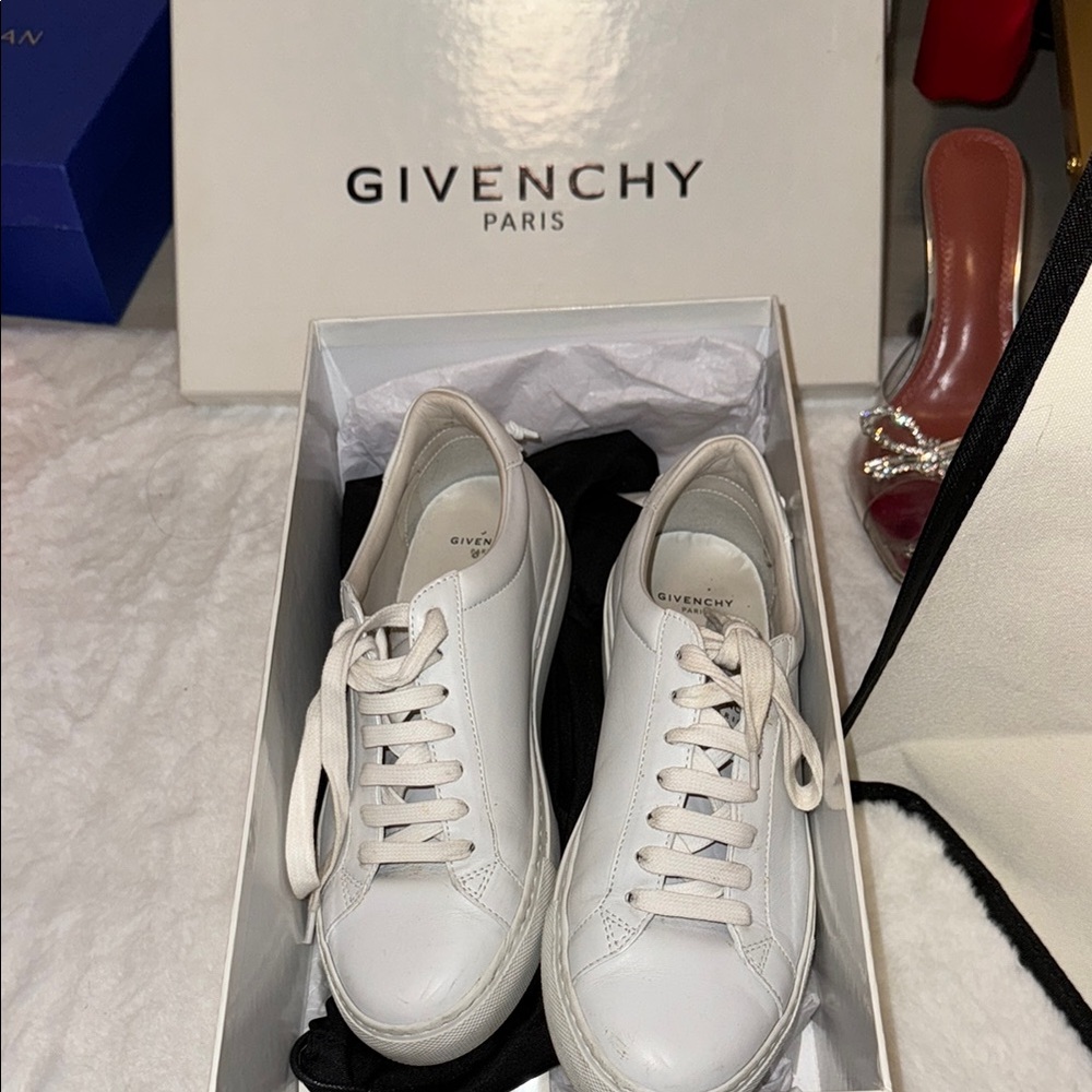 Givenchy White Leather Sneakers Minimalist Design